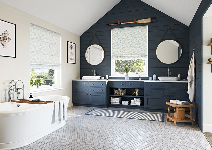 Mosaic Tile, Aquamarine - Motorised Roman Blind - Image 6